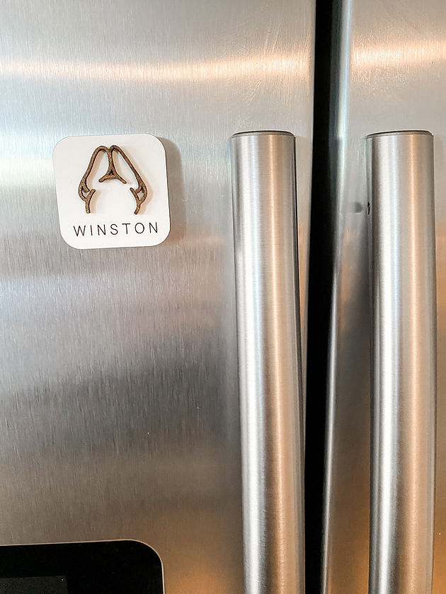 Dog Ear Fridge Magnet - Square