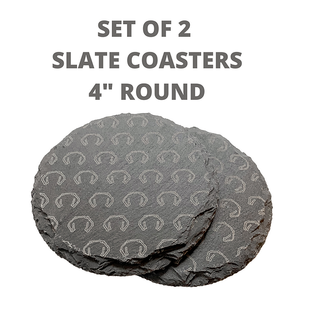 Dog Ear Line Drawing Slate Coaster (Set of 2)