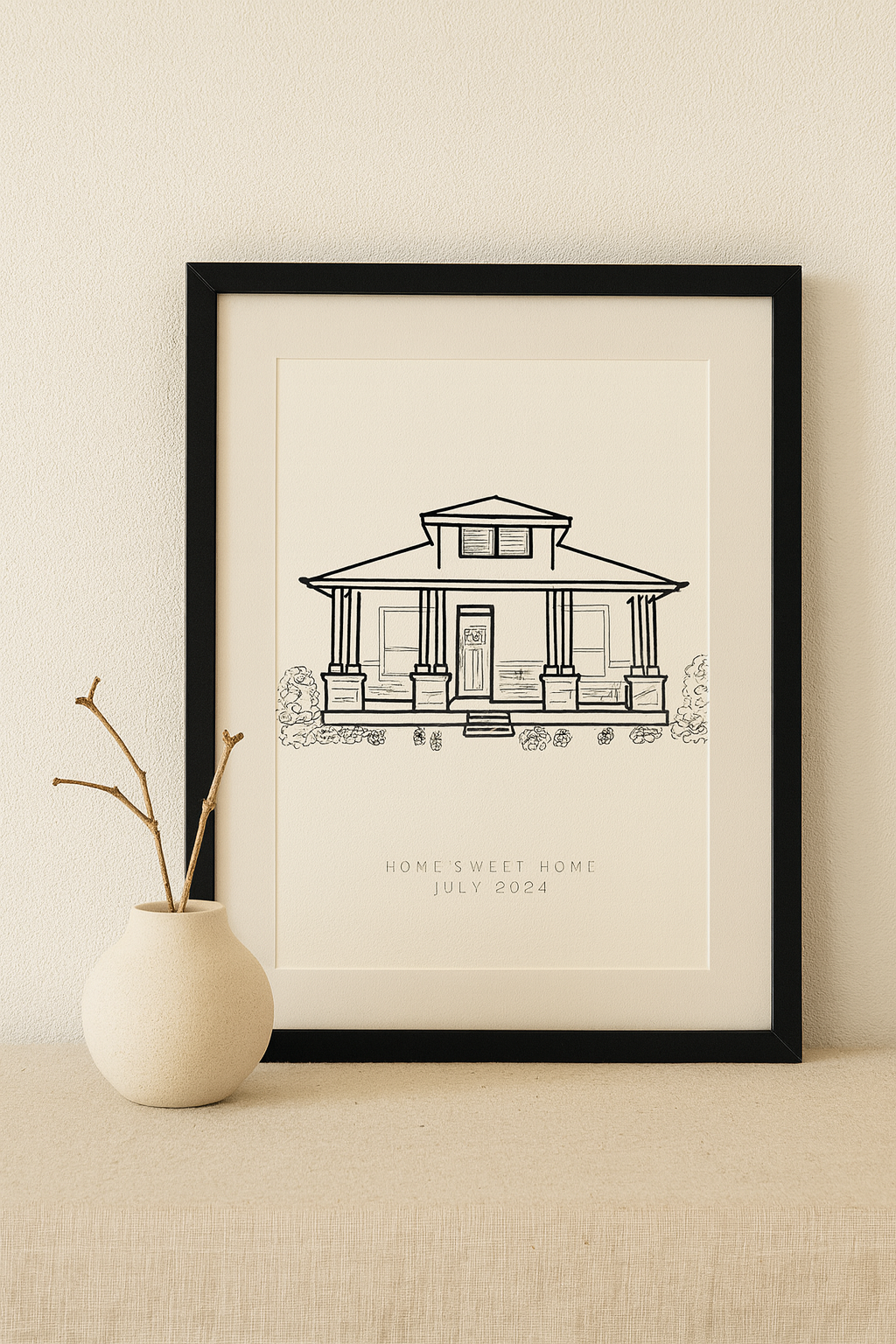 Custom Building Line Art Digital Download