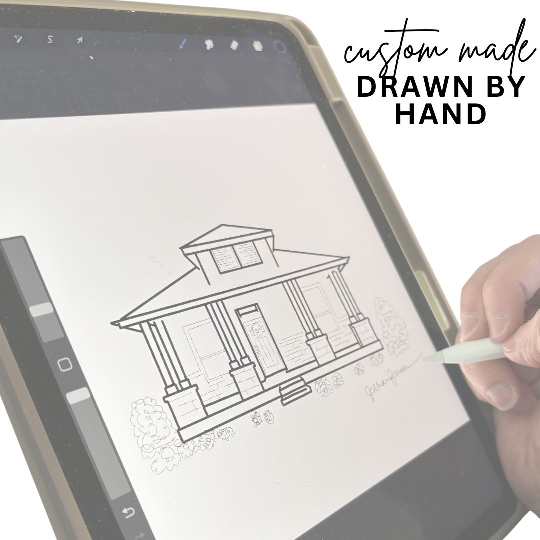 Custom Building Line Art Digital Download