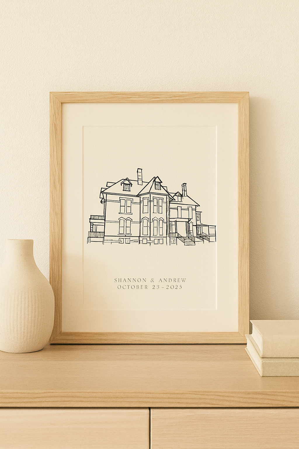 Custom Building Line Art Digital Download