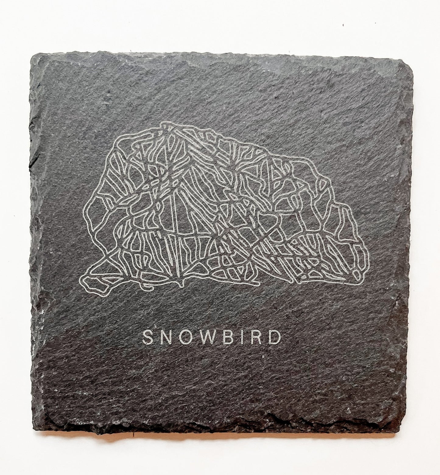 Ski Line Art Custom Slate Coasters (Set of 4, Square or Round)