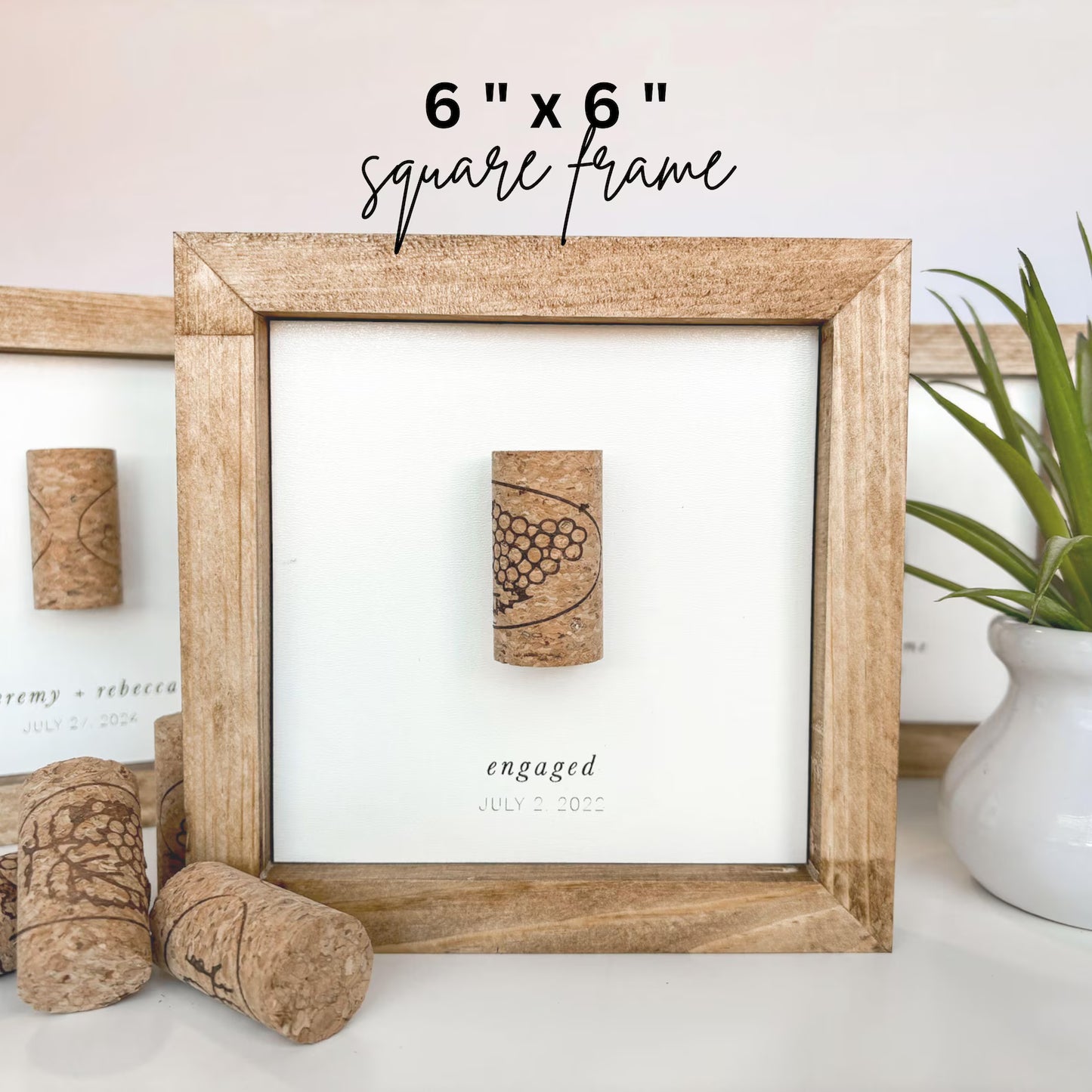 Personalized Wine Cork Keepsake Frame