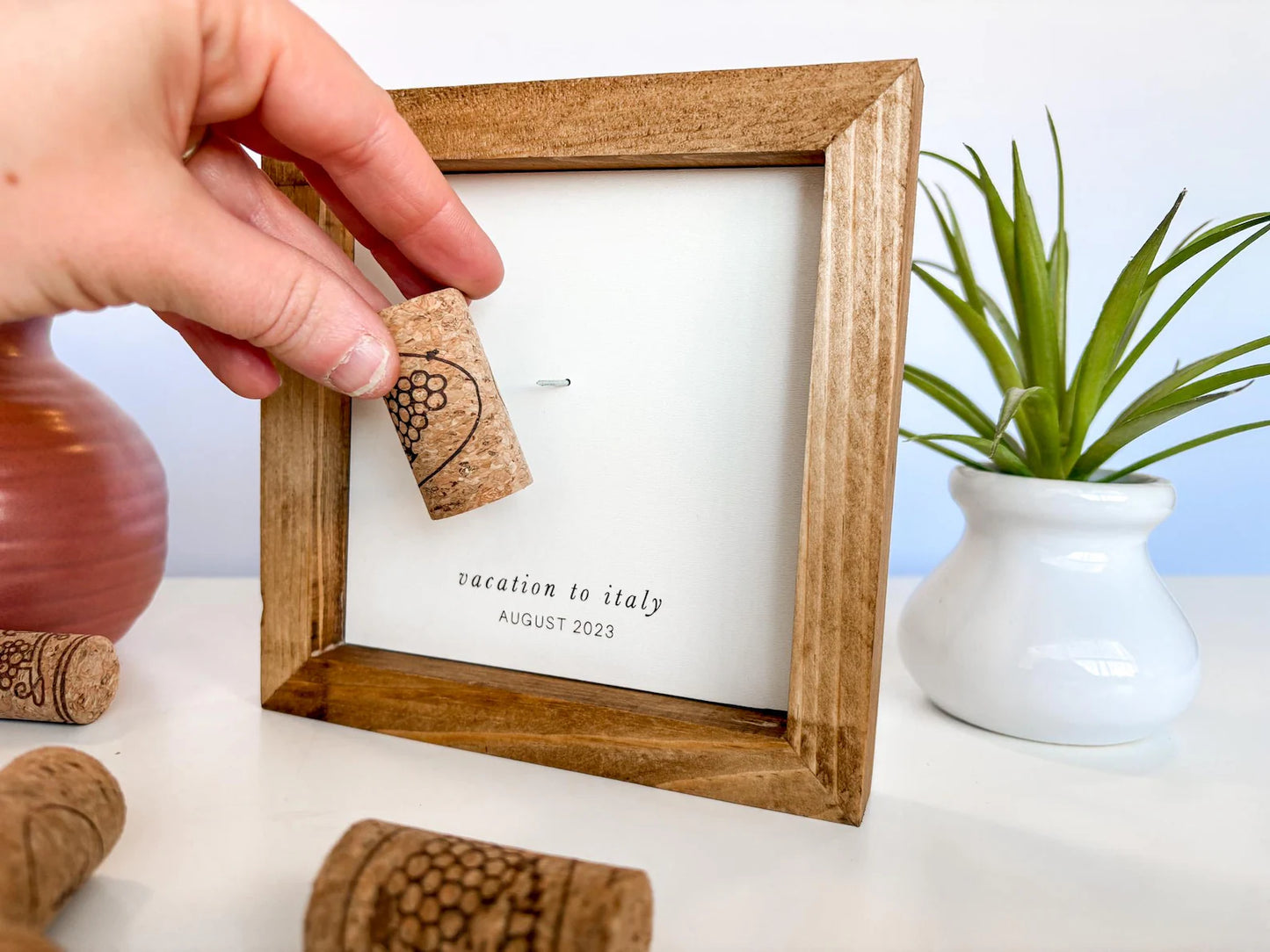 Personalized Wine Cork Keepsake Frame
