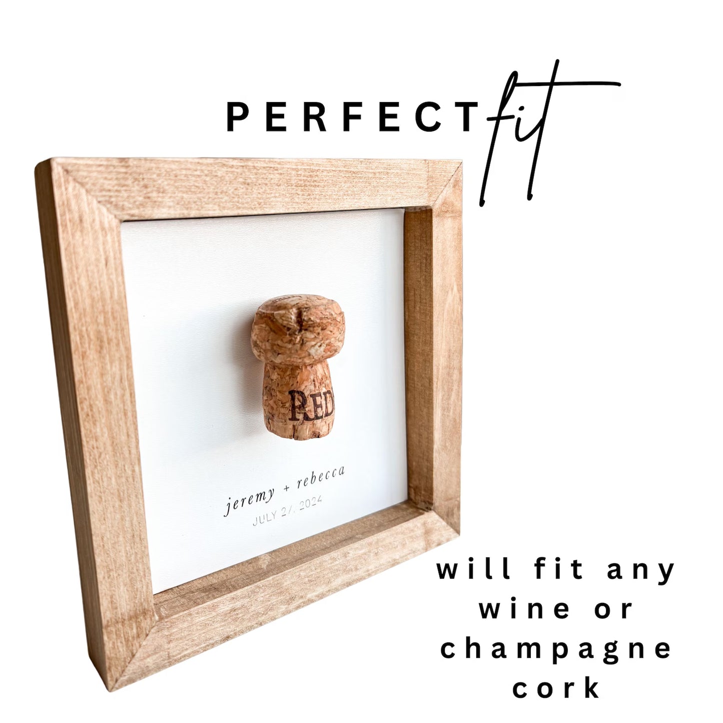 Personalized Wine Cork Keepsake Frame