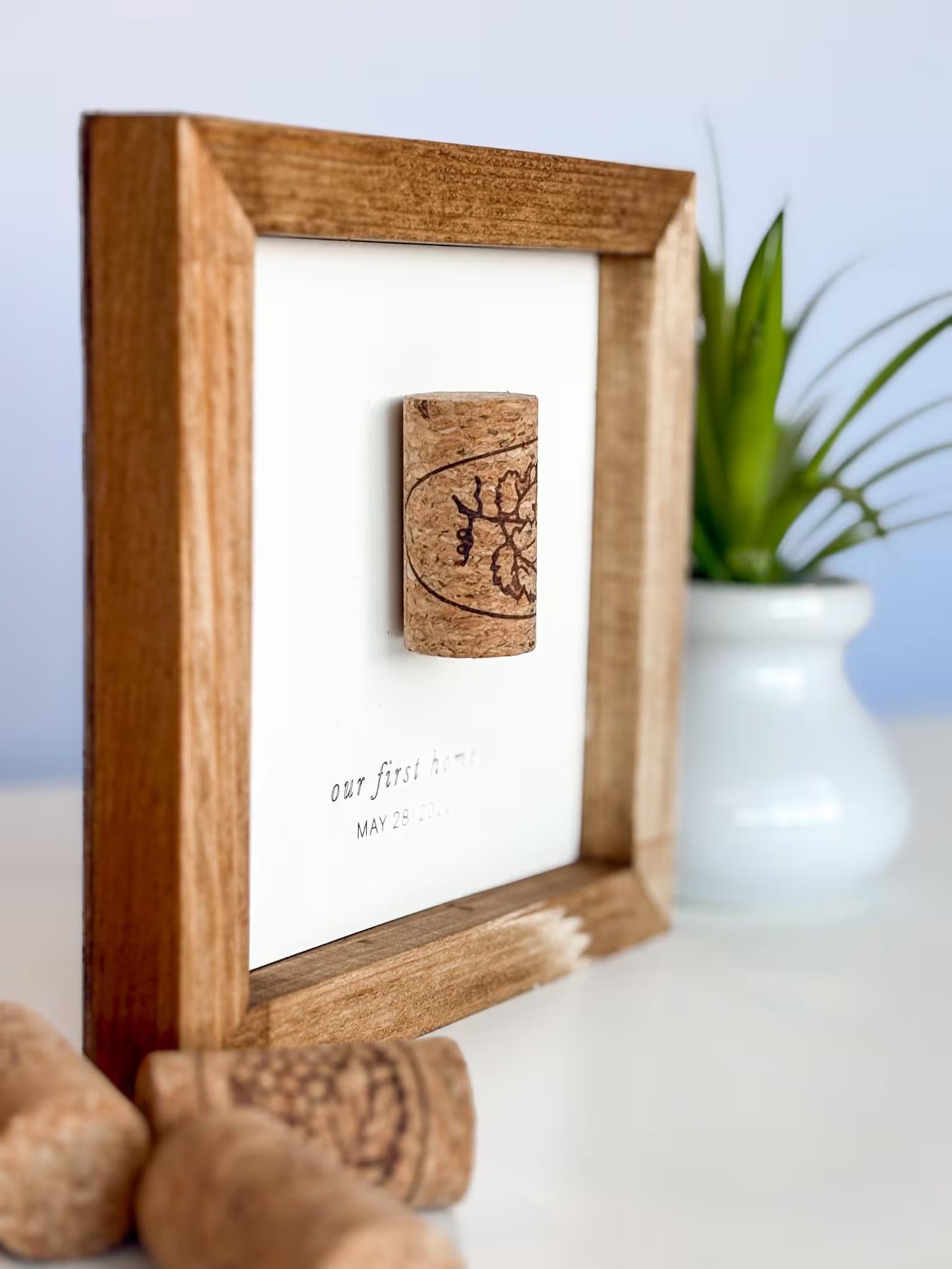 Personalized Wine Cork Keepsake Frame